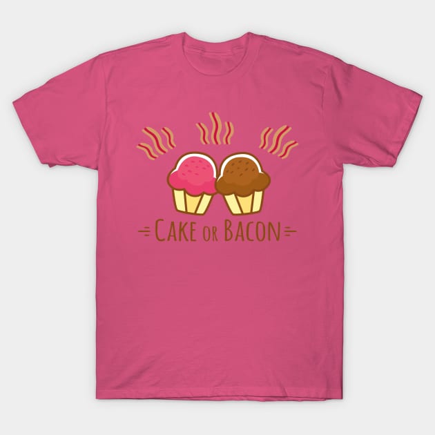 Cake or Bacon T-Shirt by YellowCone